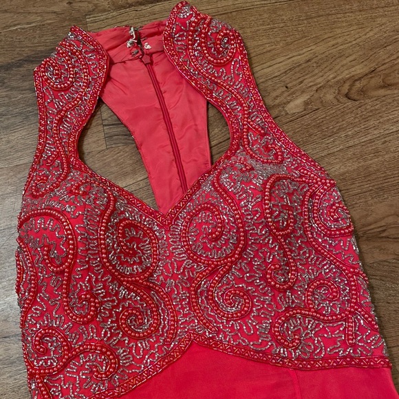 Alyce Designs Coral Beaded Pageant/Prom Gown - Picture 2 of 12